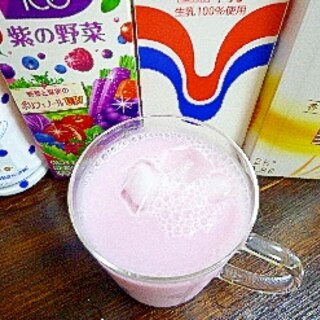 アイス♡ カルピス紫の野菜ミルク酒